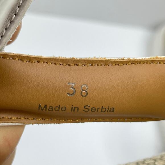 Voile Blanche Lisa Platform sandals size 38 US 8 cream beige Hook-and-loop - Picture 5 of 9